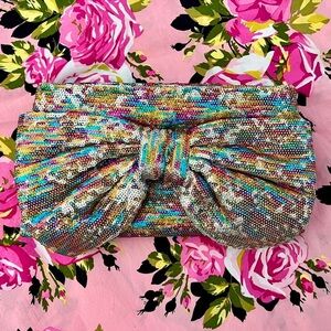 Rare Betsey Johnson Bow envelope Clutch